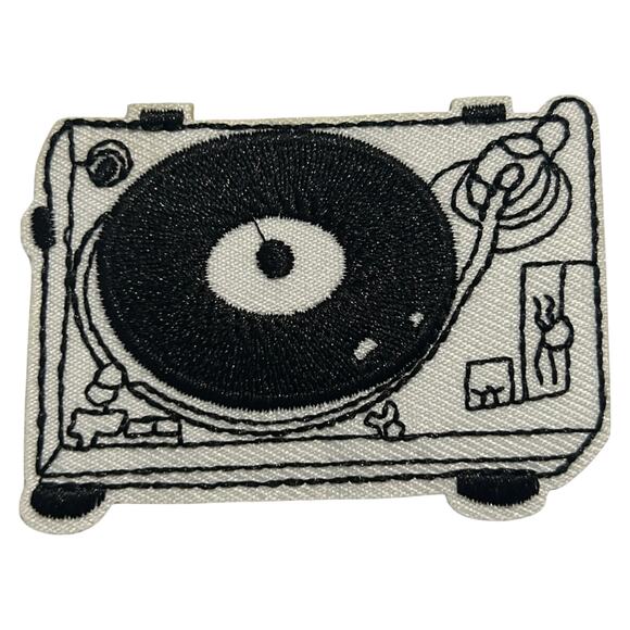 Record Player Iron On Patch - Picture 2 of 2